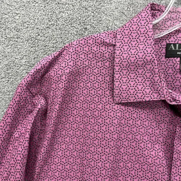 Alfani Shirt Men's Medium 15 15.5 32-33 Purple Button Up Regular Fit Long Sleeve - Picture 4 of 16
